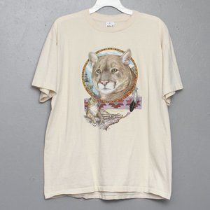Vintage anvil cougar mountain lion southwestern graphic tee